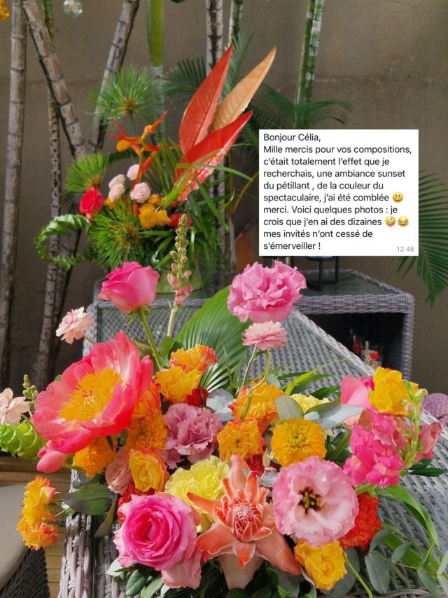 🌸Vos retours du lundi qui nous comblent de bonheur🌸

#happybirthay #flowers #colors #sunsetcolors #fleuriste #floraldesign #love #joie #pivoine #tropicalvibes #tropicalparadise #tropicalisland #vosretours❤